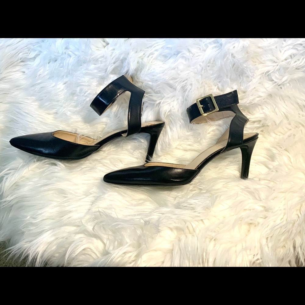 Women’s Nine West Black Ankle Strap Heel Size 8.5M